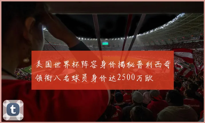 美国世界杯阵容身价揭秘普利西奇领衔八名球员身价达2500万欧
